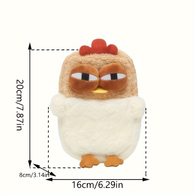 TEMU Charming Plush Chicken Crossbody Bag - Cute Cartoon Doll Shoulder Bag With Detachable Strap, Lightweight And Multifunctional For Daily Commute, Office, And Parties, Party Gifts, Party Supplies