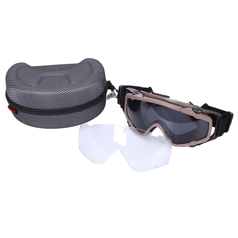 

Helmet-mounted Goggles With Ballistic Lenses, With Straps, Dust And Windshields, Tactical Accessories.