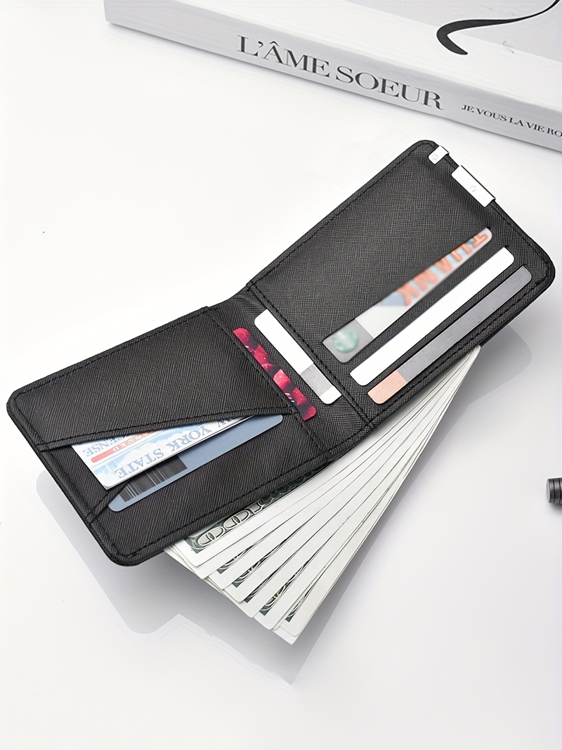 1 pieza de cartera de cuero sintético con estampado de araña - Gris oscuro, gran capacidad, bolsillo para monedas y ranuras para tarjetas, regalo perfecto para uso empresarial o personal, cartera de uso diario | Cartera única | Cartera