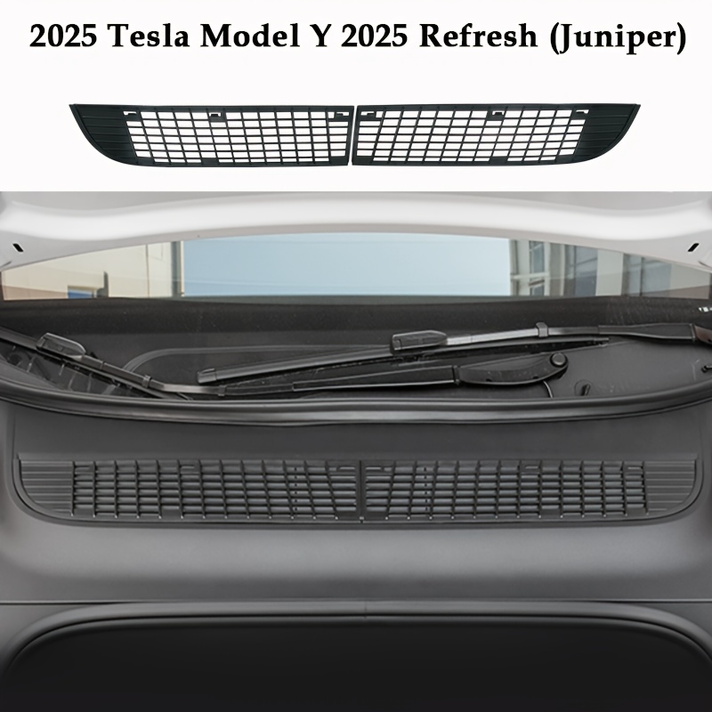 TEMU 2pcs For For 2025 Bug Screen Front Trunk Bug And Dust Proof Inner Vent Grille Air Intake Protector Removable Upgrade Model 2.0