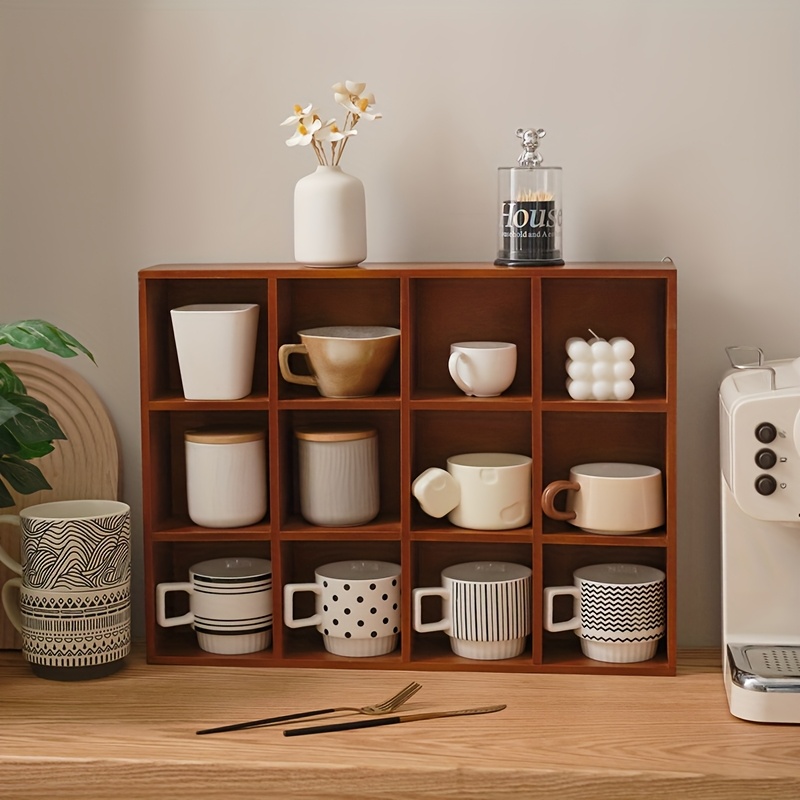 Oversize Coffee Mug Display Shelf For Wall Wood Coffee Mug