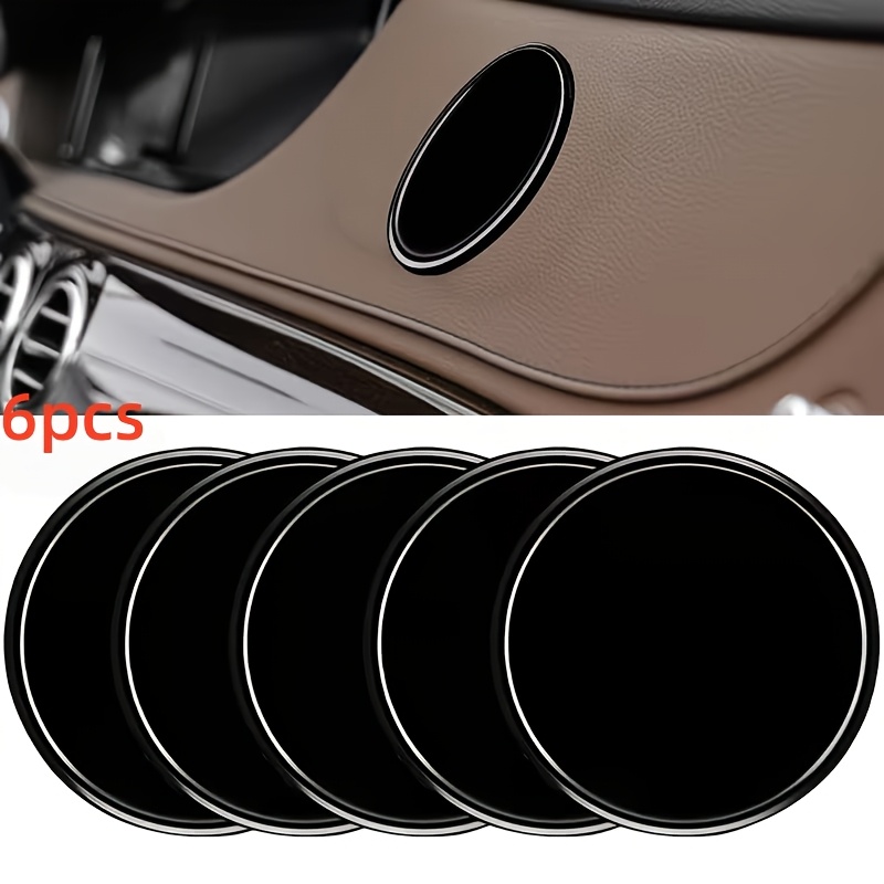 TEMU 6pcs Car Dashboard Anti-slip Mats, Navigation Mount Suction Cup Matching Anti-slip Mats, Multifunctional Vehicle Interior Accessories, Effect,