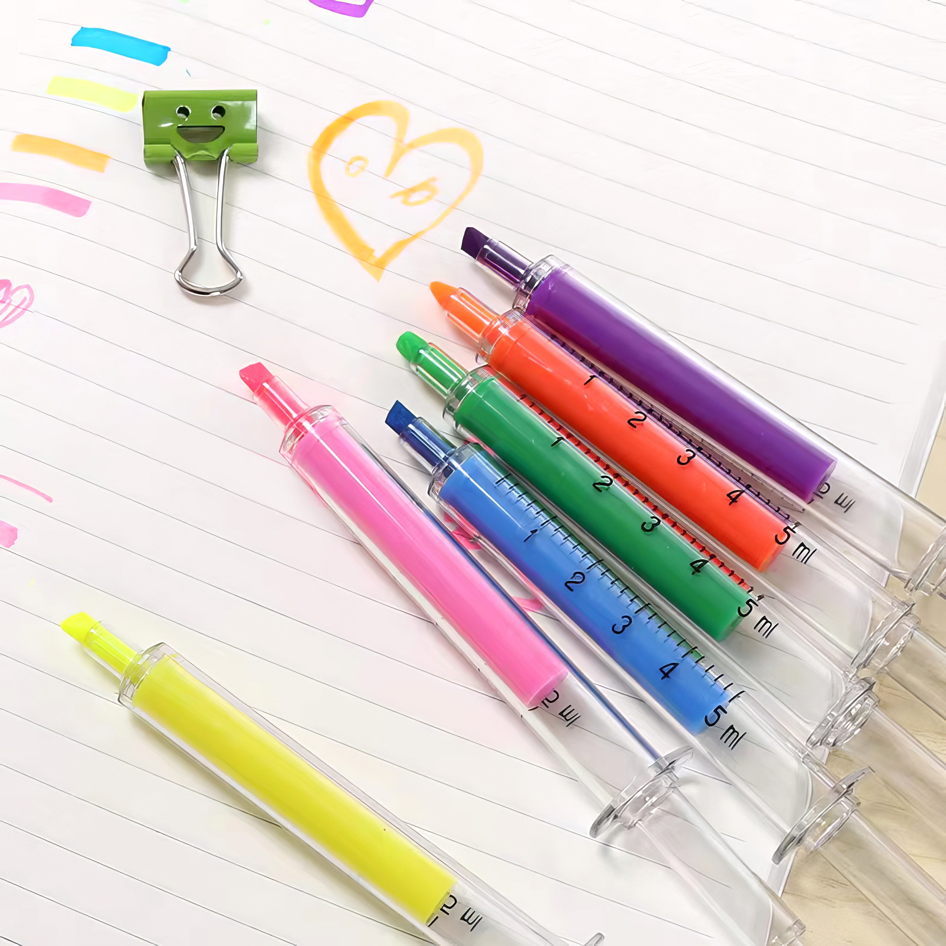 Fluorescent Highlighters Needle Tip Hospital Theme Ideal - Temu