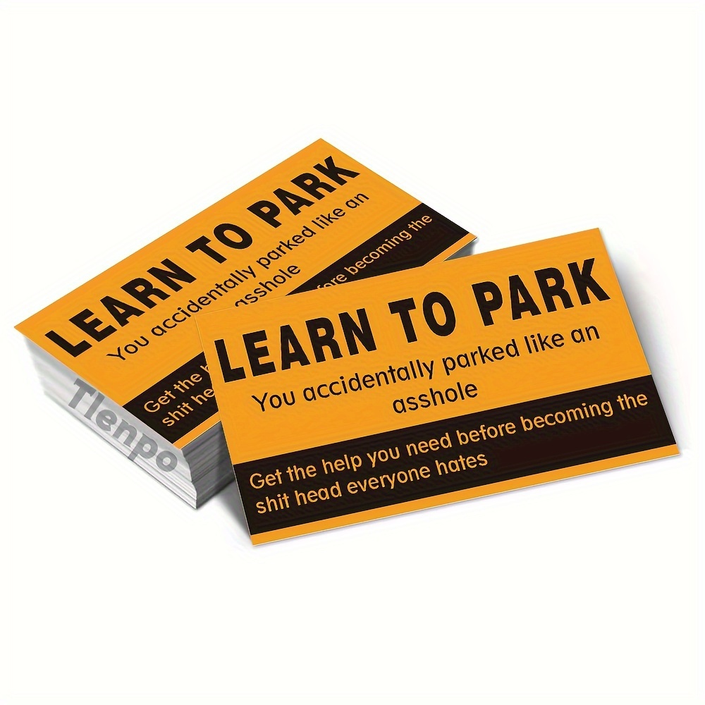 Parking Cards  Park Like An Card Funny Parking Cards - Temu