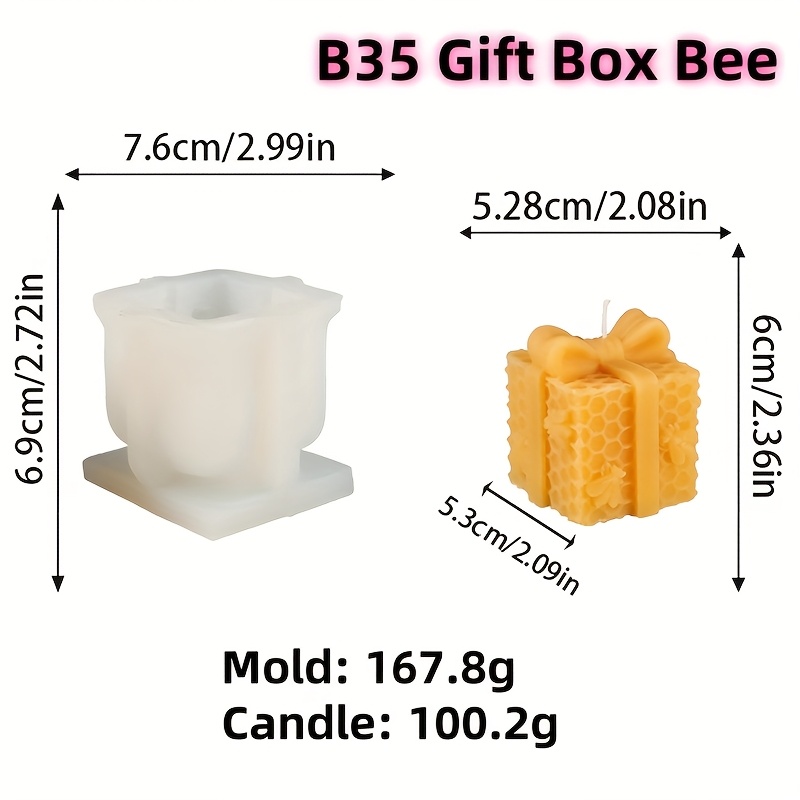 E-shop Silikonformen zum Herstellen von 3D zylindrischen Bienenwabenkerzen, für Projekte. Inklusive geometrischer Designs für Säulenkerzen,