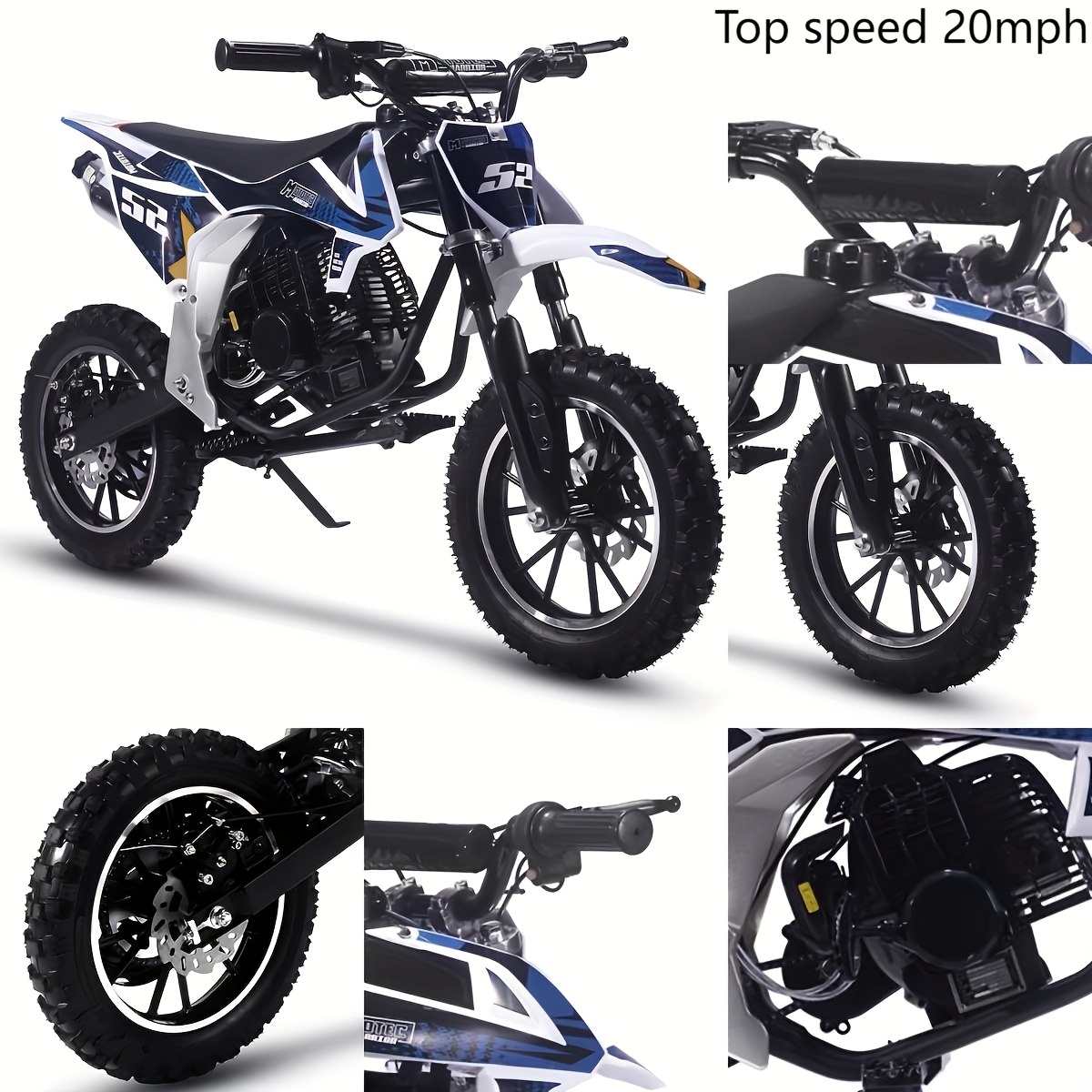 

Say , 49''l X 24''w ''h, 52cc 2- Off- Tire, - Engine - Aluminum Frame - And - Ce And Epa .top : 20 Mph