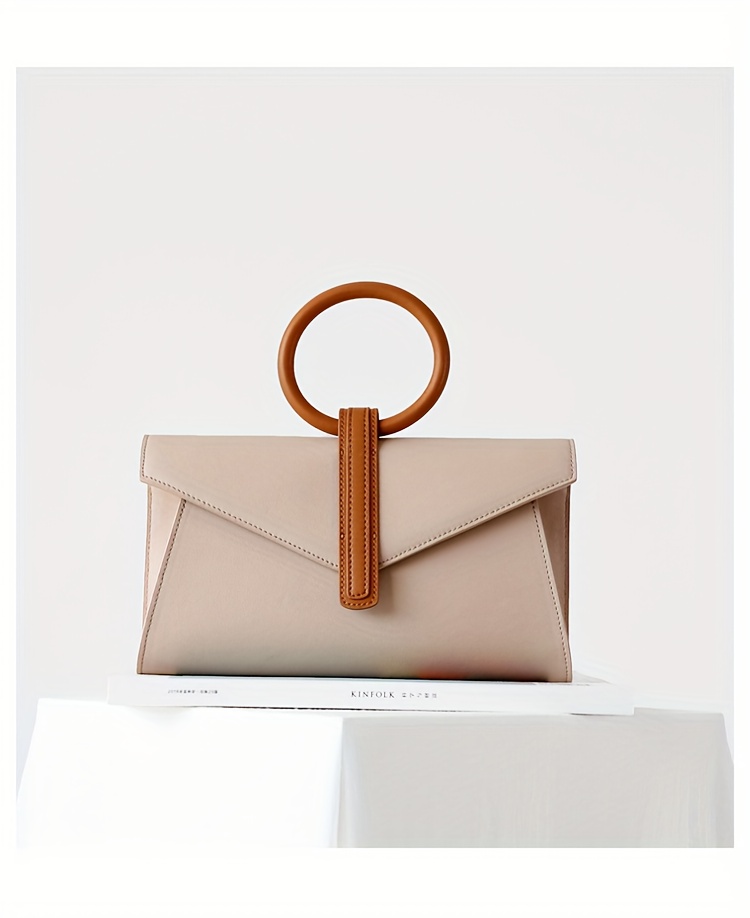 's Genuine Leather Handbag - Real Leather Crossbody/Shoulder Bag with ic Closure, Beige/Tan Color, Detachable Patchwork-like Pouch-like Waist Pack, Minimalist Round Top Handle & Belt-like Strap for Casual & Dressy Use (No