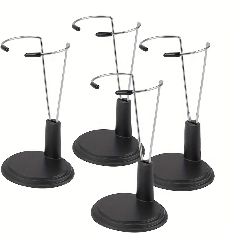 Image of 4pcs Doll Stand Holder Set, Action Figure Display Stand For Collectibles – Portable Decor For Home, Shop & Market, Suitable For Dolls Up To 15cm In Height
