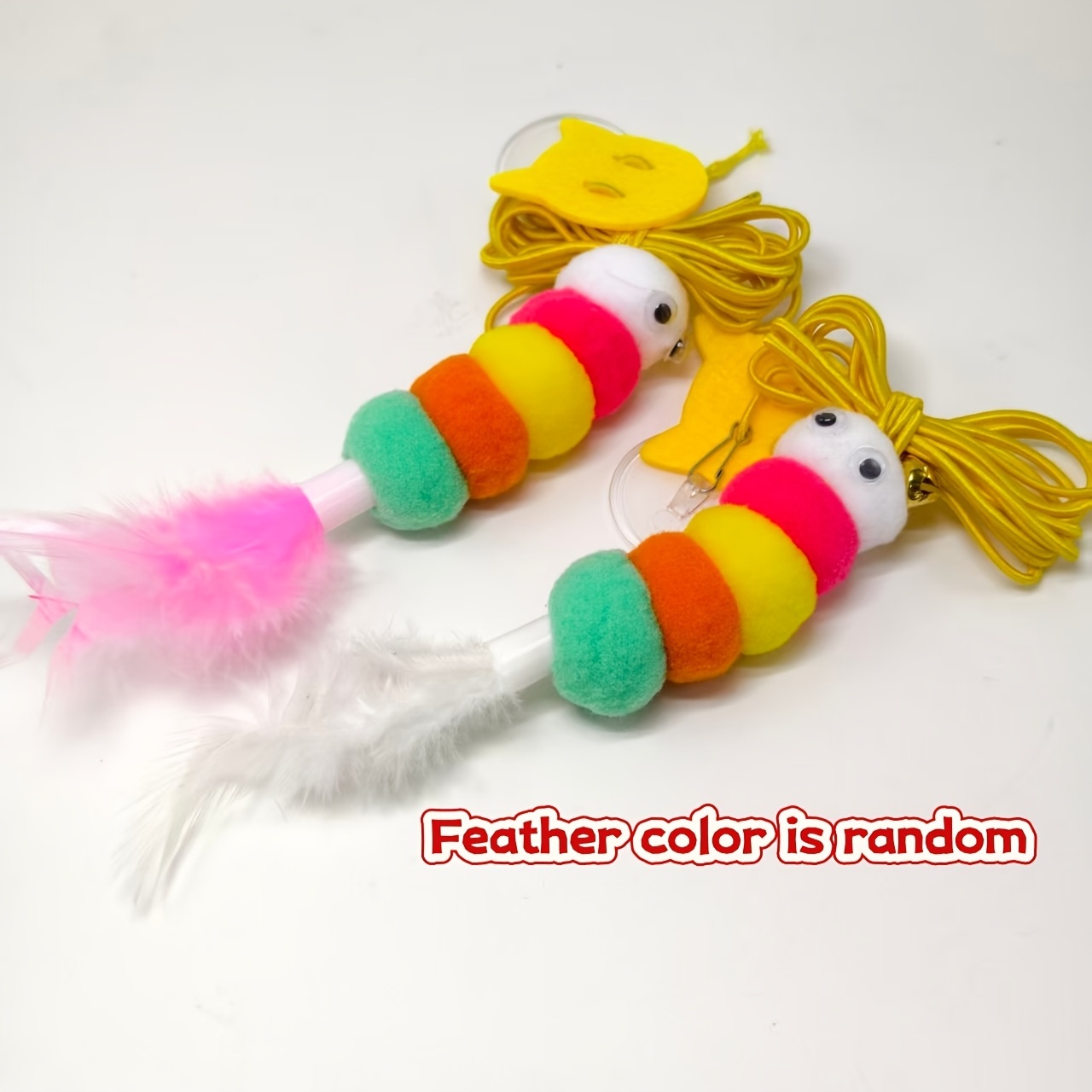 TEMU Juguete interactivo para gatos para colgar en con y plumas, para , simulación de caza para juego en interiores, sonido de para colgar en