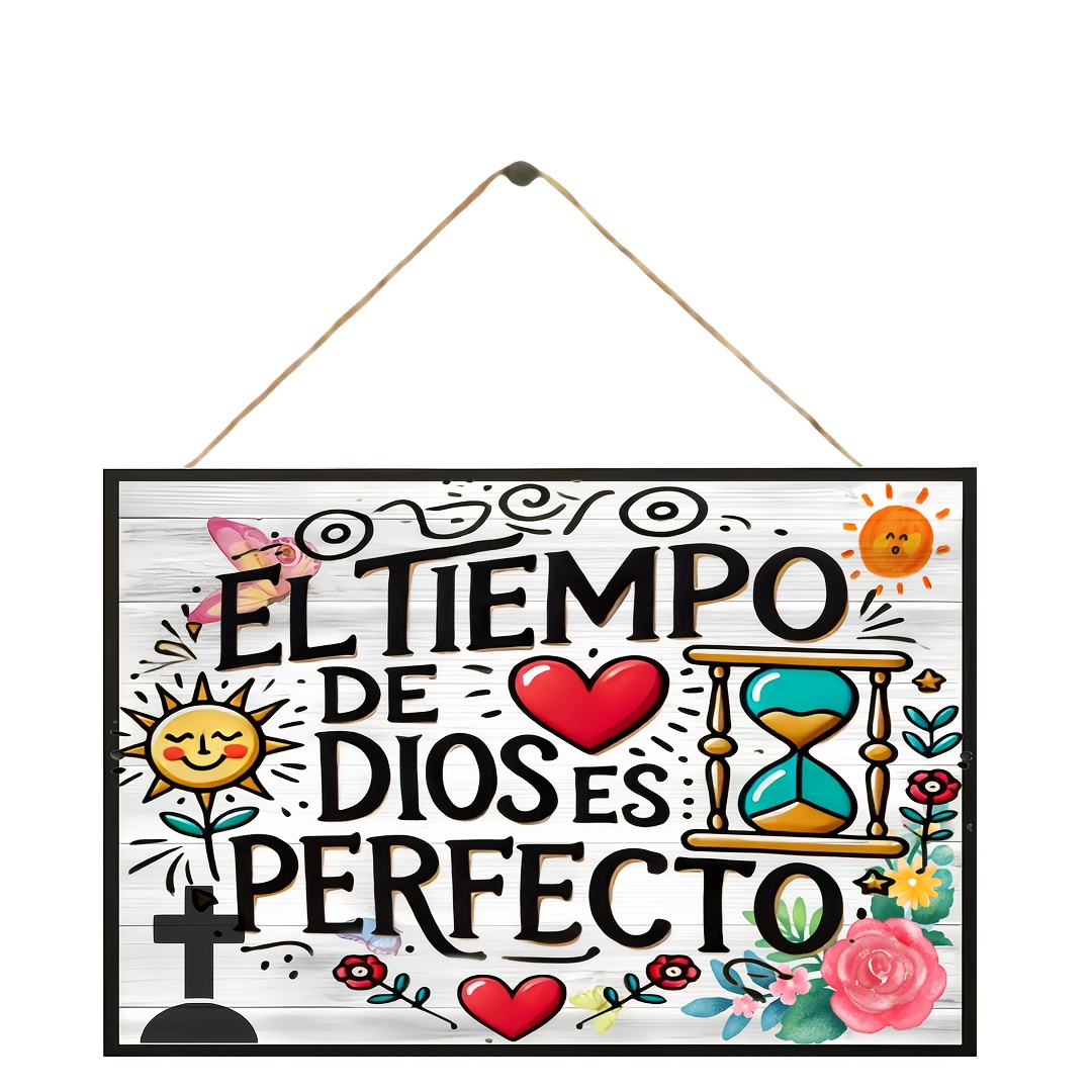 

1pc Spanish Inspirational Wooden "el De Es " - Hanging Decor For , , - Multipurpose Manufactured Wood Art - For , , New , 's Day