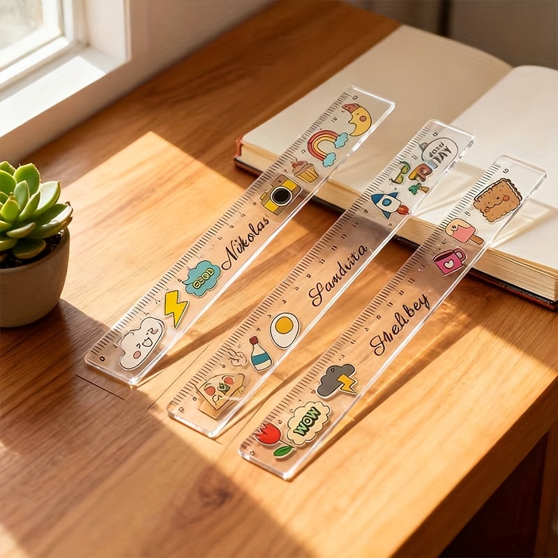 Personalized Custom Name Transparent Ruler