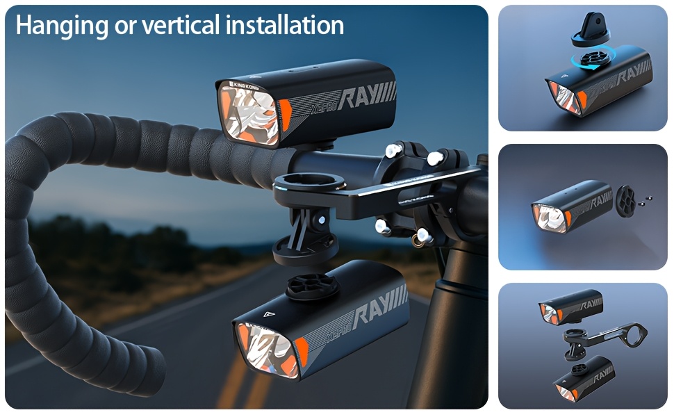KING KONG X6pro LED Bicycle Light cut-off line USB Rechargeable Front Bike Light, with Mounting Bracket, Multiple Modes, High Brightness Suitable for Night Riding Mountain Bikes and Road Bicycles new2025