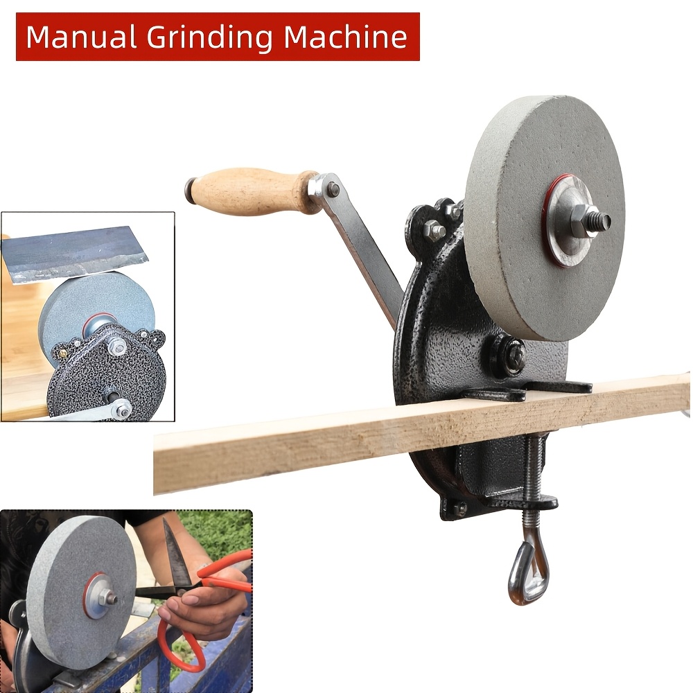 Manual Knife Sharpener Hand Crank Grinding