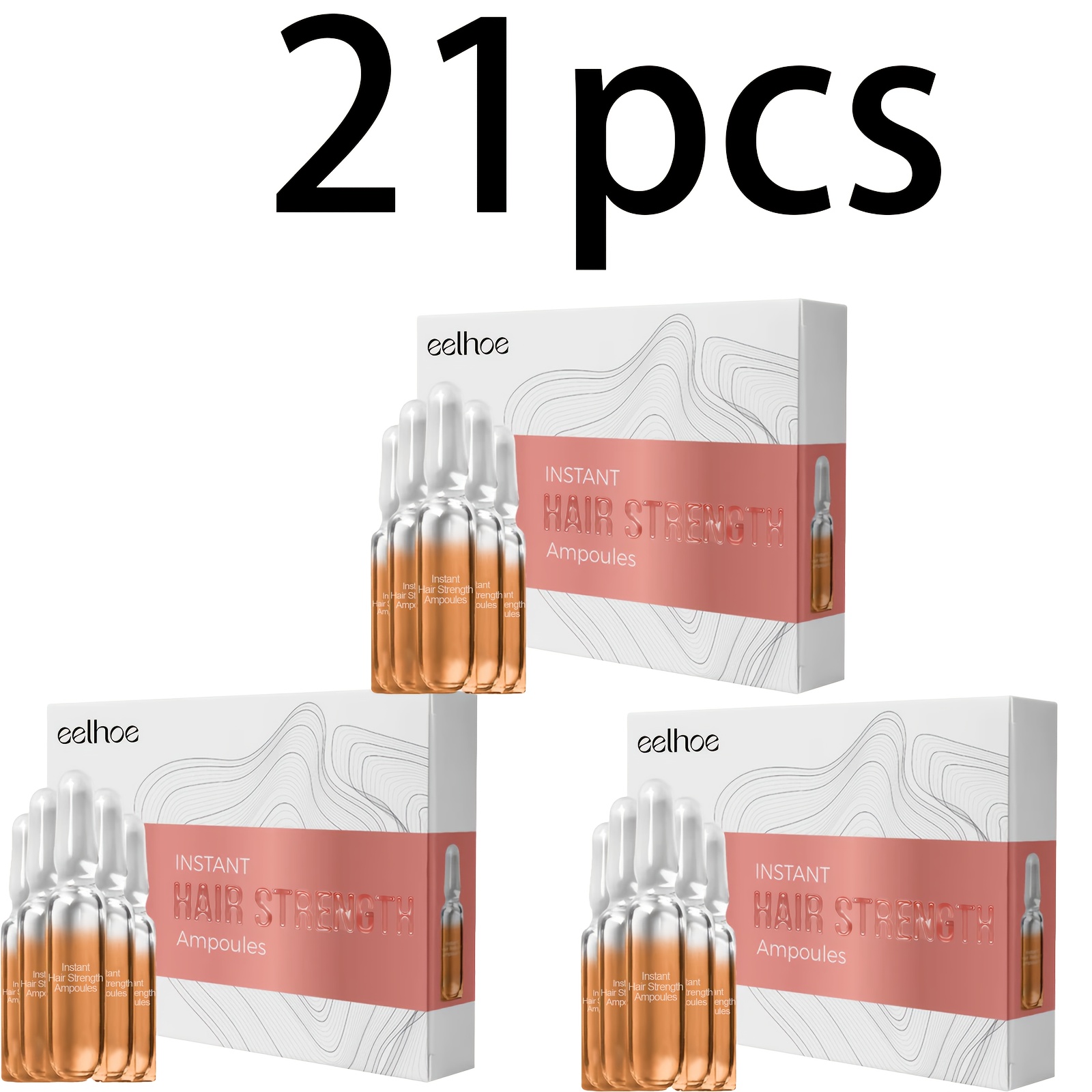 3-pack Of Strong And Hair Ampoules, Enriched With Rosemary And Vitamin E , And Strengthen Hair, Gently Care For Hair And Ends, And Provide Deep Moisturizing And Nourishing Massage Liquid., Deep