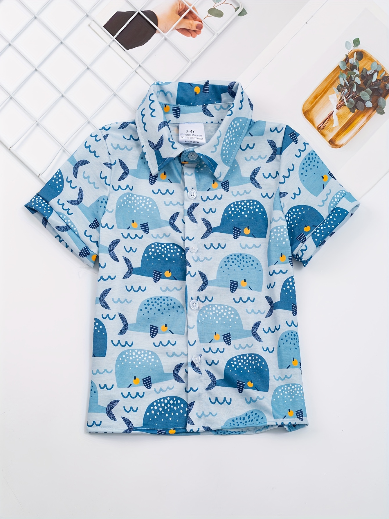 2023 Summer Fashion New Design 2 3 4 6 8 10 Years Children'S Clothing Cute  Whale Fish Print Short Sleeve Boys T Shirts Summer