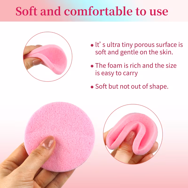 60pcs compressed sponges for washing face cellulose spa sponges for aesthetic skincare facial cleansing exfoliating mask makeup removal Product details 2