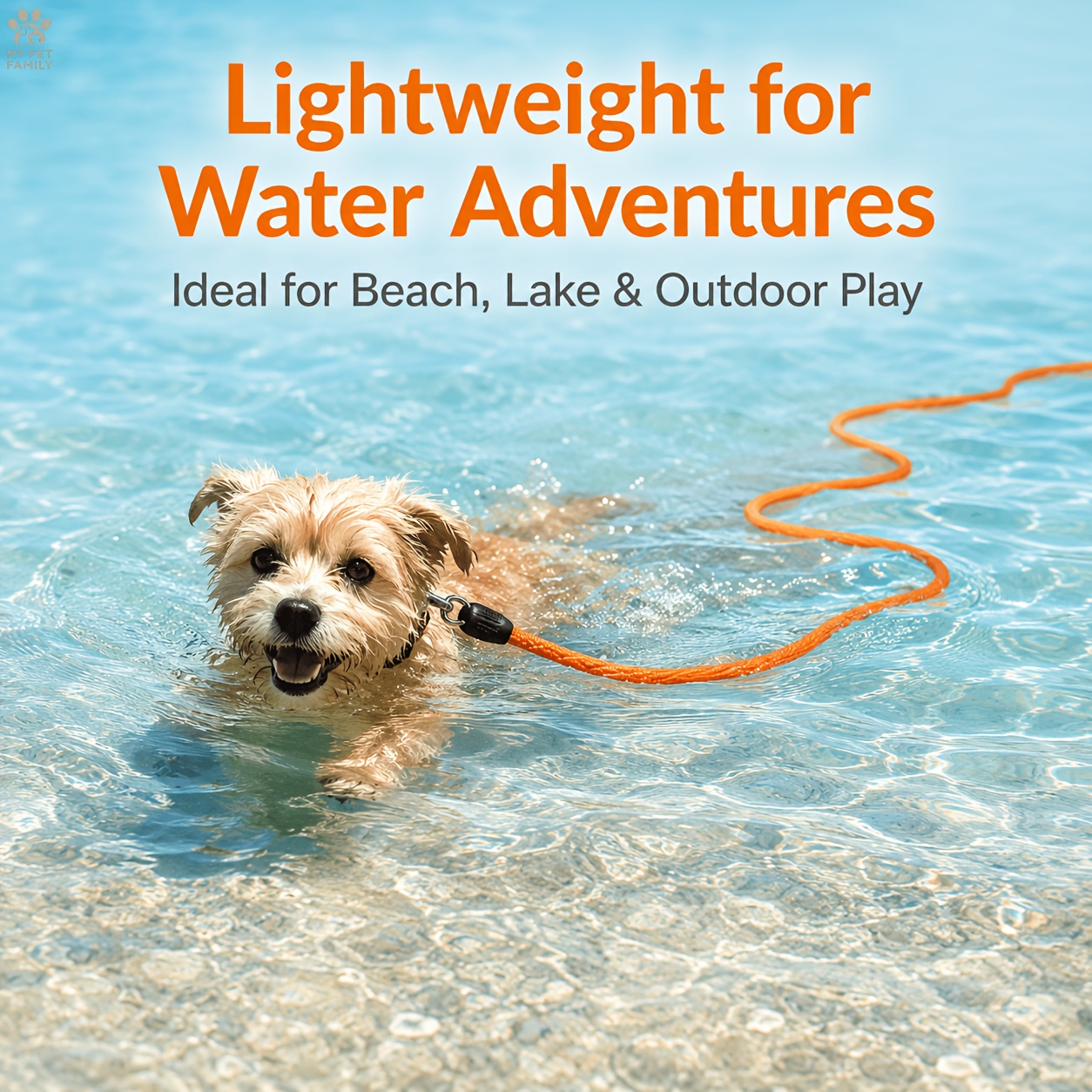 Heavy-Duty Dog Training Leash, Weather-Resistant Nylon Material