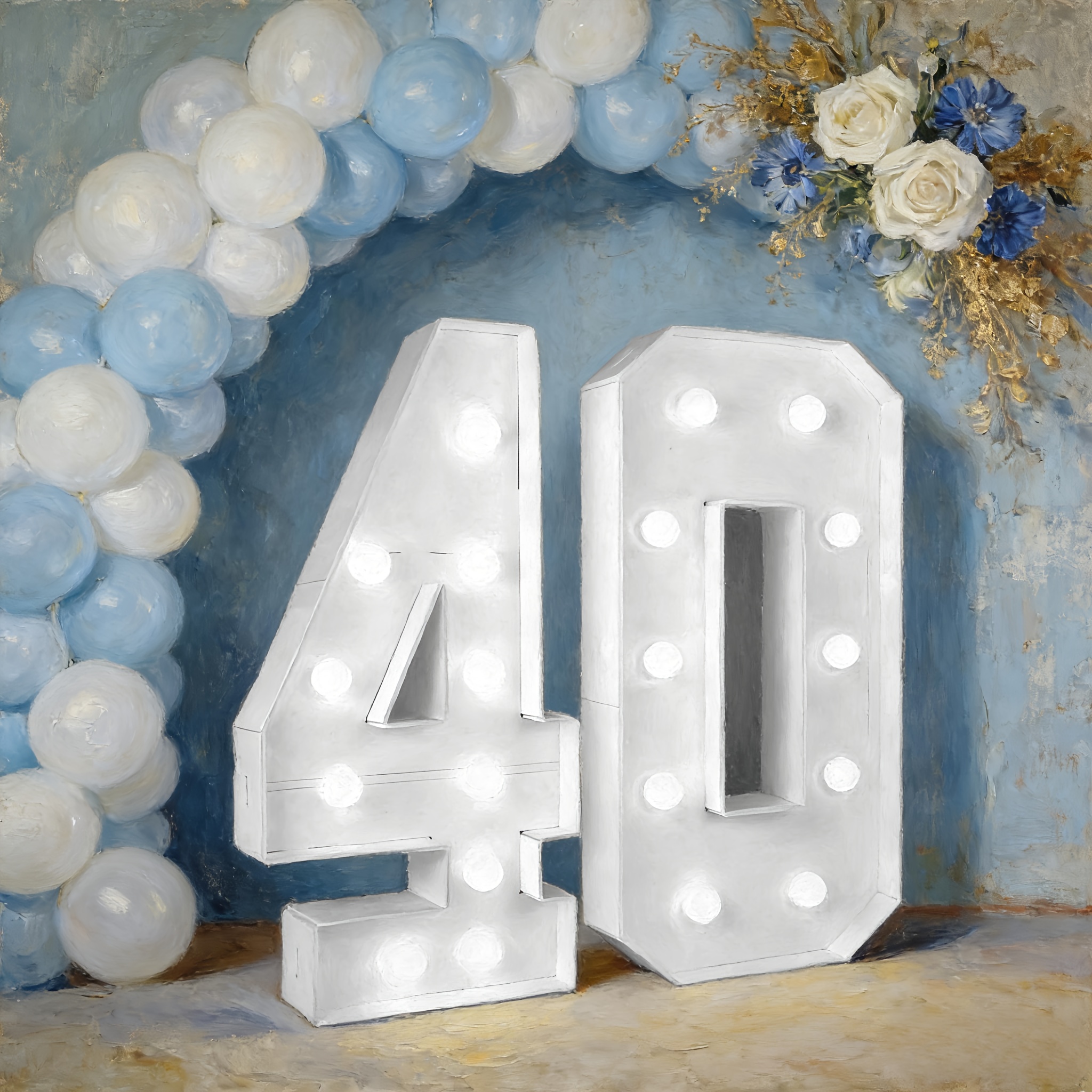 TEMU Lot de 2 Guirlandes Lumineuses Chiffres 92 cm Blanc Froid, Chiffres LED pour Anniversaire, de Diplôme 2026, An, Anniversaire de Mariage &