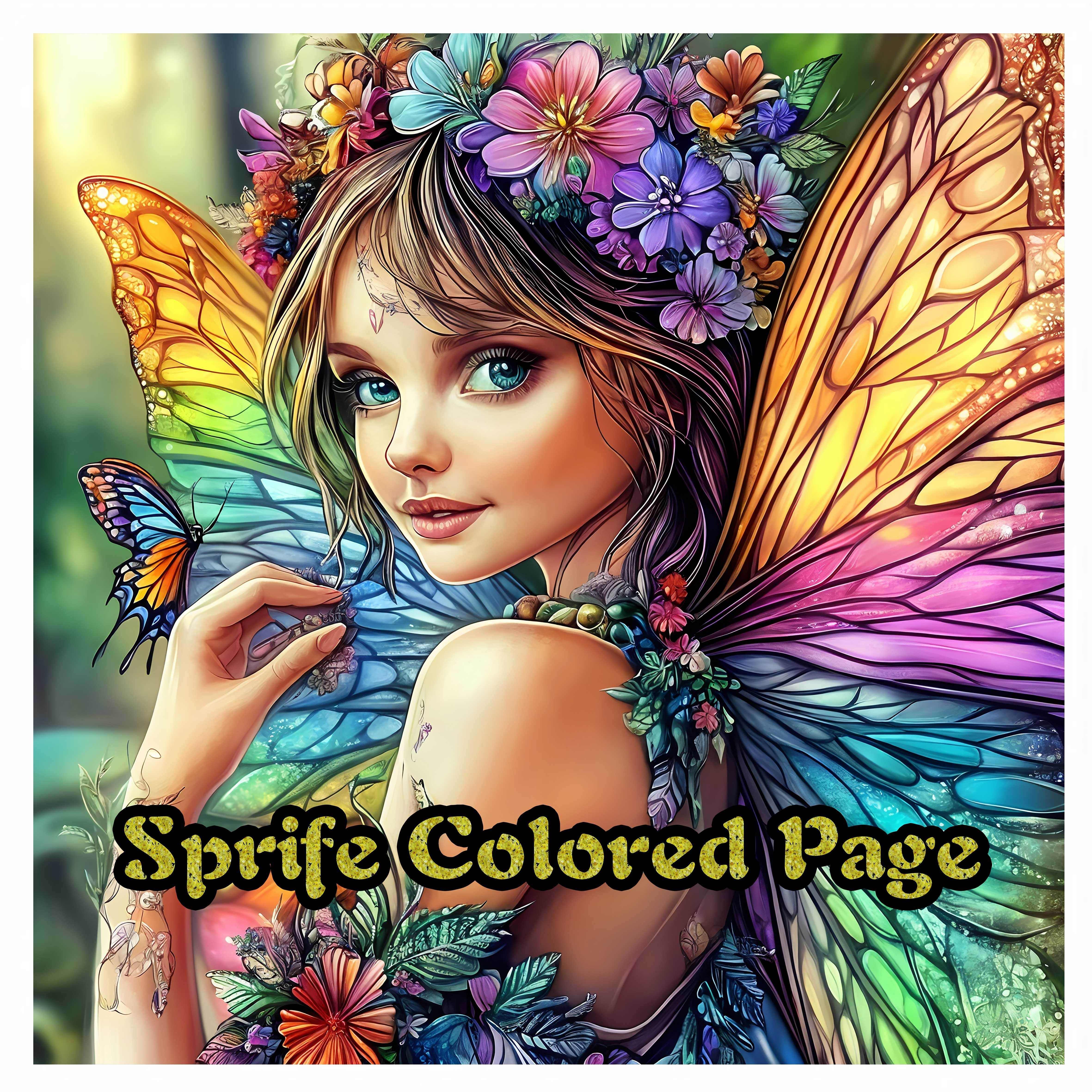 

Original, Upgraded, Thickened Paper 20 Pages 1pc Fairy Coloring Book, Suitable For Halloween, Thanksgiving, Birthday, Christmas And New Year's Party - Unique Holiday Gift Idea