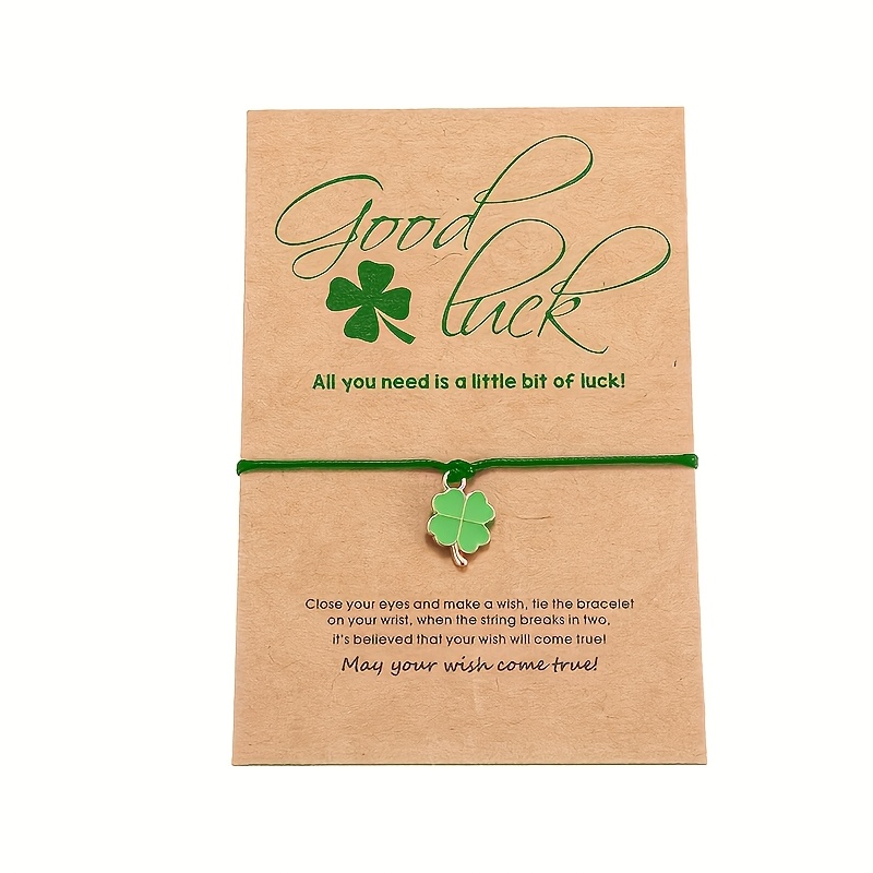 Handcrafted Adjustable Bracelet Featuring Clover, Perfect As A 's Day Gift For , Ideal For Parties And Decorative Wear
