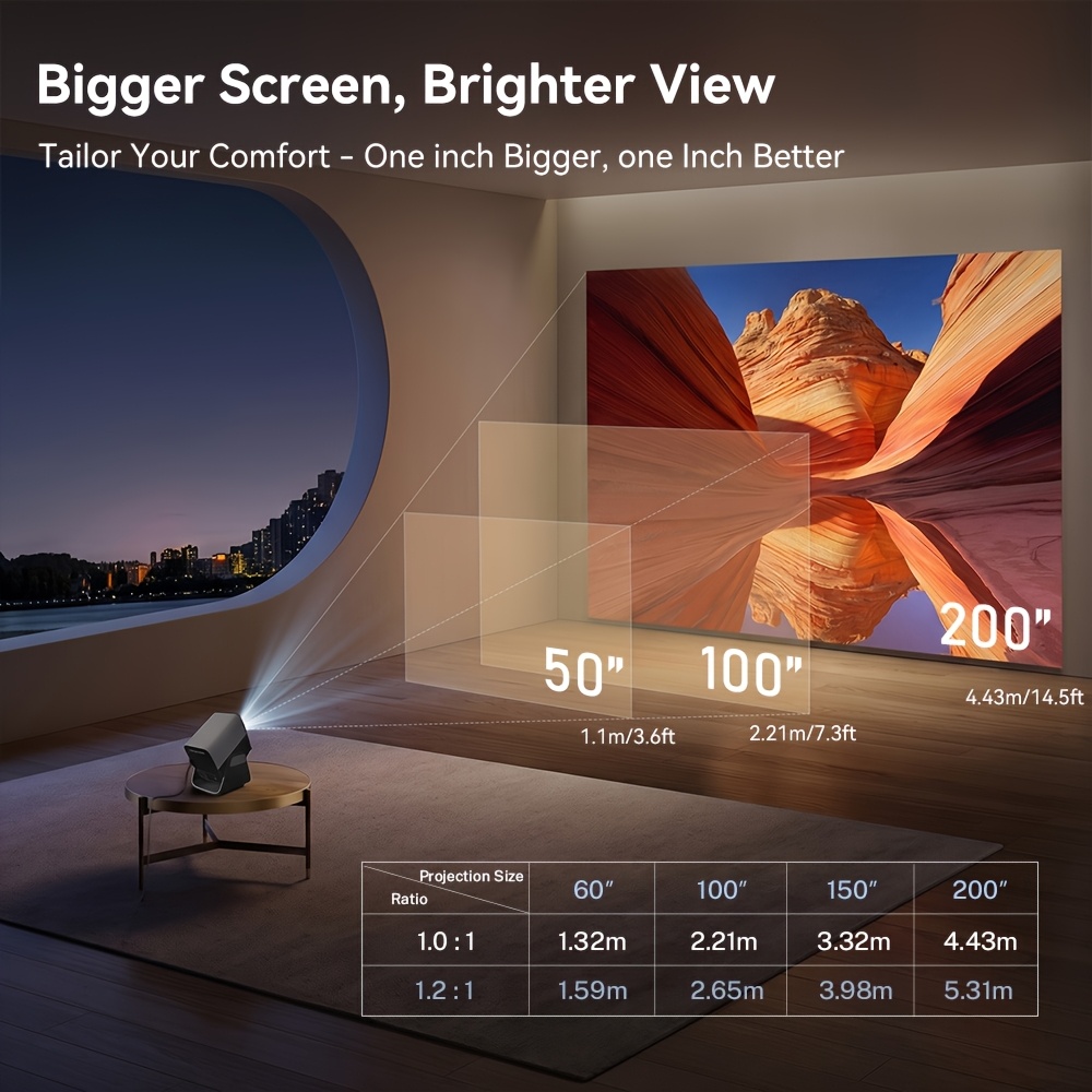 Short Throw Projector with Built-In Apps and 8K Support