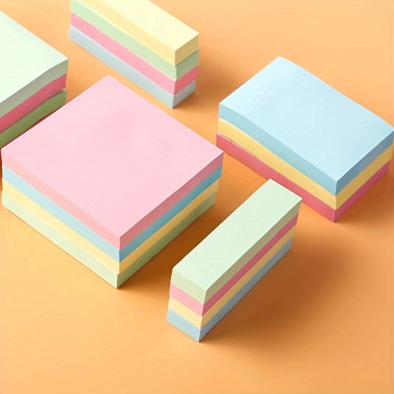 100pcs Horizontal Sticky Notes Bright Colors for Messages