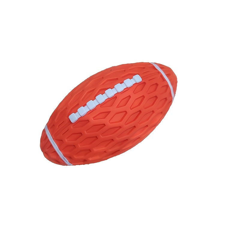 TEMU Squeaky Dog Football Toy, Durable Chew Toy For Aggressive Chewers, Teeth Fetch Ball, Indoor Outdoor Play Toy For Medium Large Dogs, Water Toys