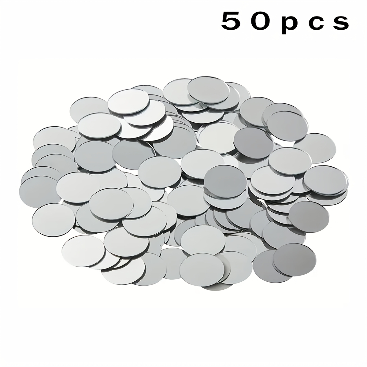 TEMU 50pcs Of Mini 1-inch Round Acrylic Lenses, Suitable For Arts And Crafts Projects, Travel, Decorative Paintings, And Decorations, Shatterproof