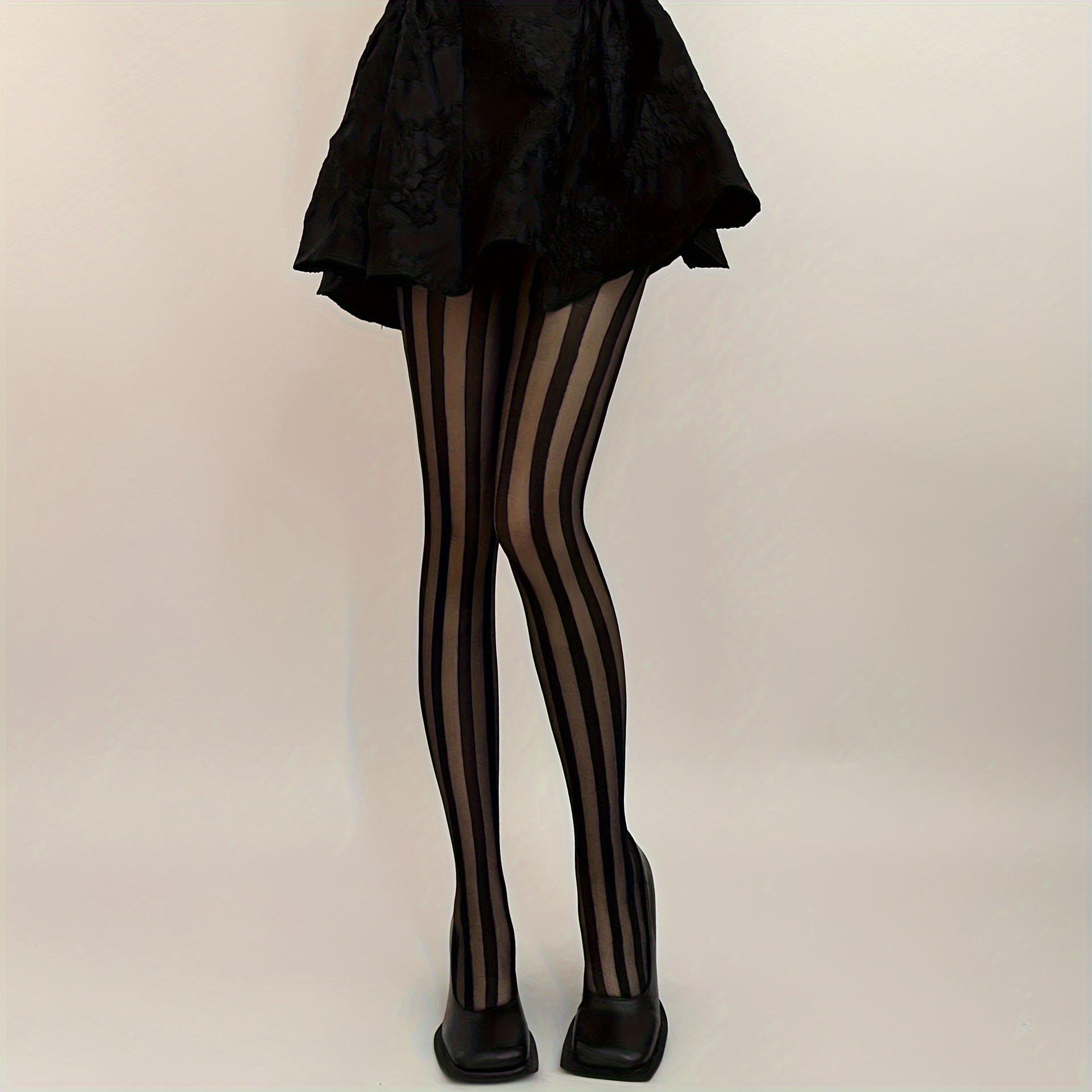 1pc Autumn Striped Tights Women's Versatile Tights