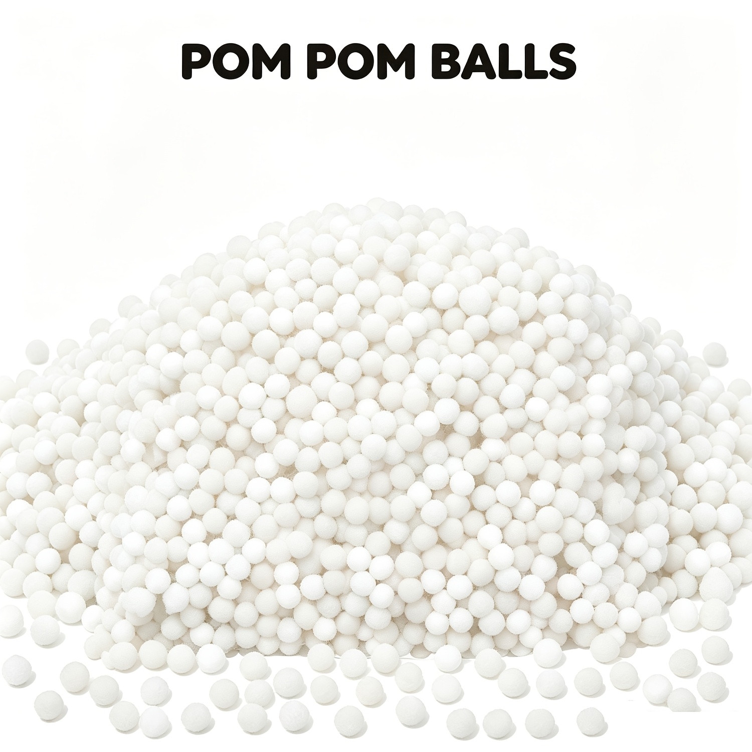 TEMU Ahameton 950 Pack Bulk Christmas Pom Poms - 1cm/0.4" Fluffy Pompoms Of Colors, Fuzzy Balls For Diy Crafts, Wreaths, Garlands, Tree Decorations -
