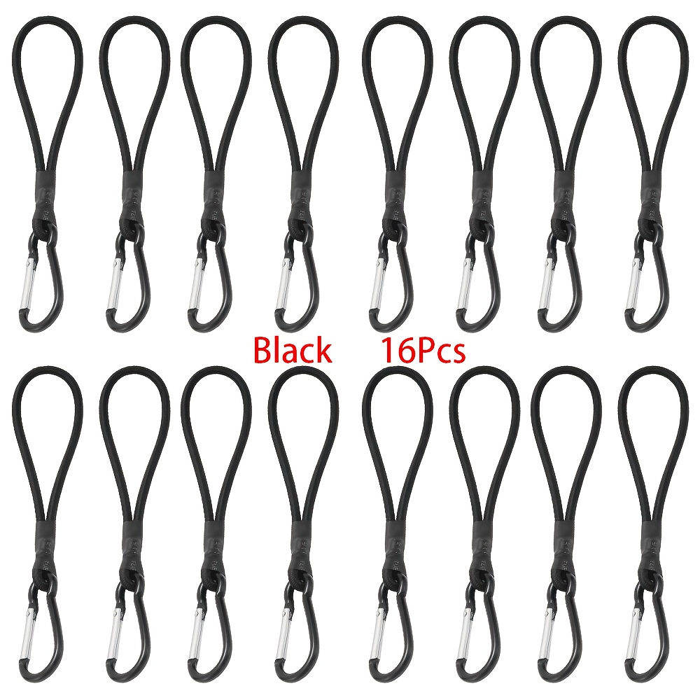 E-shop 16/8/4 Elastisches Seil mit Haken, Latex-Kern Elastisches Seil, Mehrzweckhaken, Anti-Fall Aluminiumlegierung Haken mit elastischem Polyesterseil