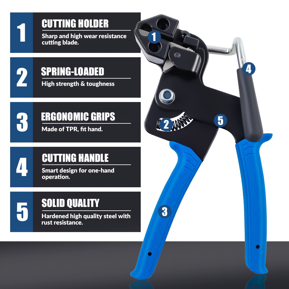 metal cable tie plier stainless steel cable tie gun kit for fastening and cutting up to 12mm width metal zip ties ideal for tightening and cutting cable ties