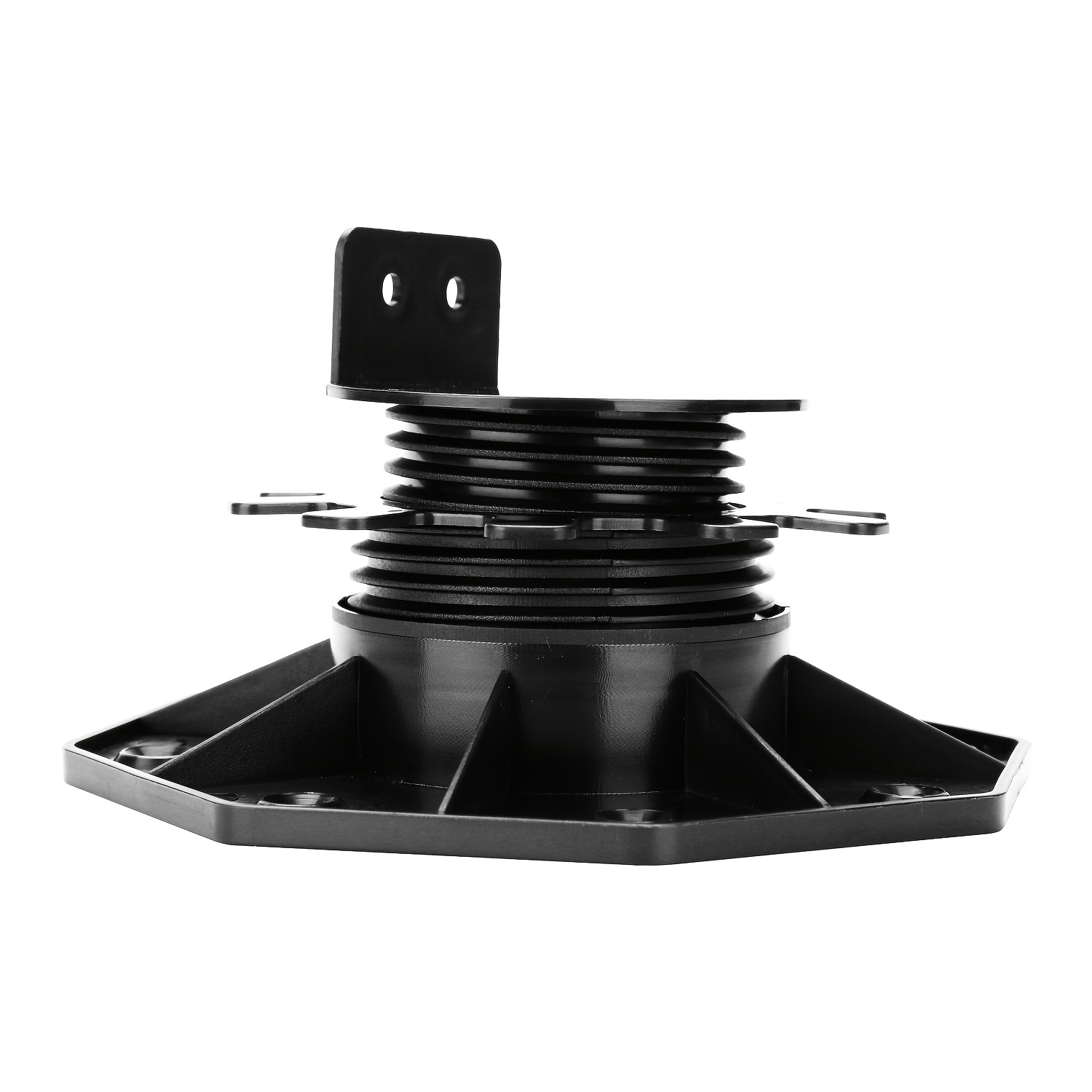 Image of Patio Support Feet, Height Adjustable From 30 To 60mm. Patio Support Feet, Decking Support Feet. Suitable For Patio Decking Used In The Sub-structure Of Patio Floors. Made Of Wpc, Black.