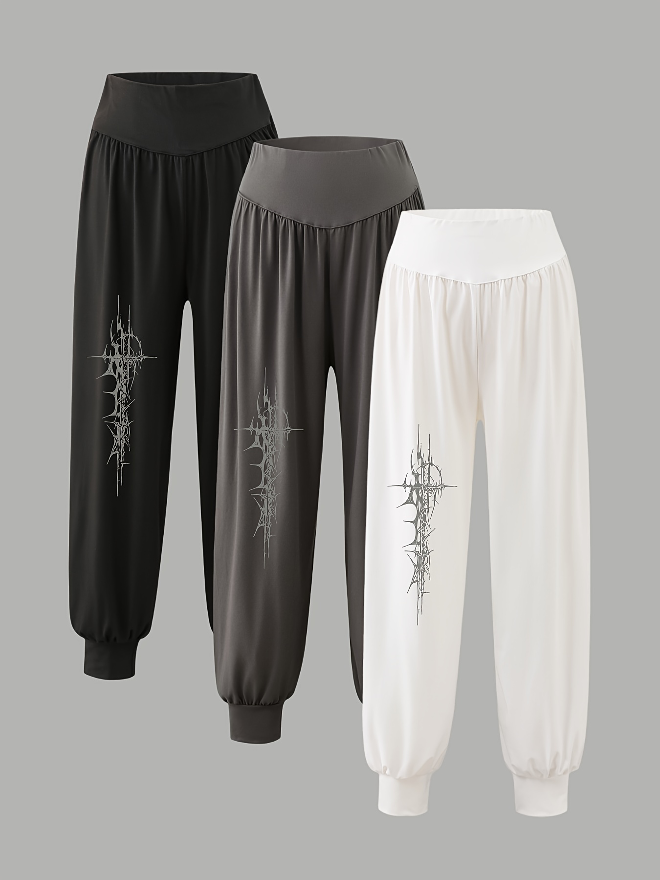 3-Pack Women's Casual Harem Pants for All Seasons