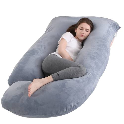 60 inch j shaped full body pillow maternity pillow maternity full body pillow with velvet pillowcase full body pillow with back leg and tummy support comfortable sleep halloween and christmas gift