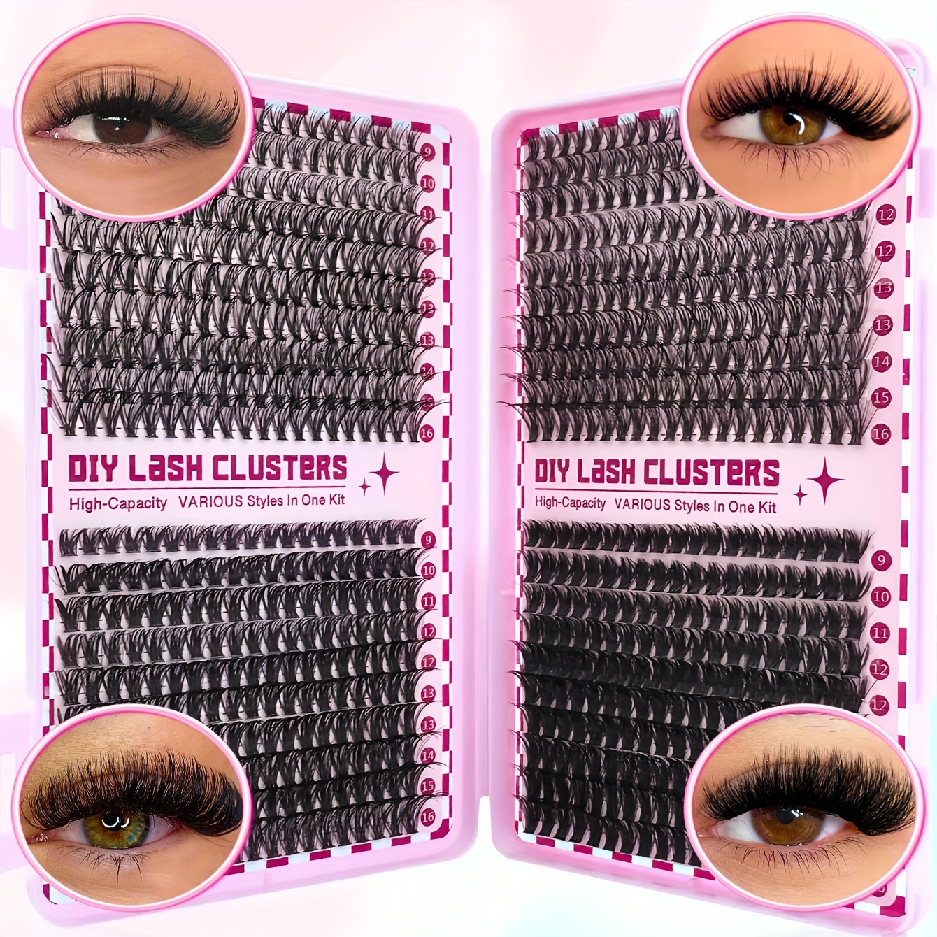 

800pcs Diy Lash Kit - 30d To 80d, 9-16mm Mix | Thick & | Reusable False Eyelashes For , Dates, Parties & Festivals