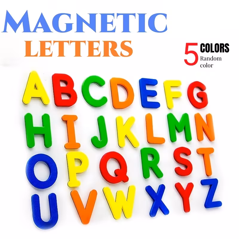 26 27 53 79pcs magnetic letters and number stickers for spelling learning toys educational toys for classroom and home back to school christmas and halloween gifts random color Product details 1