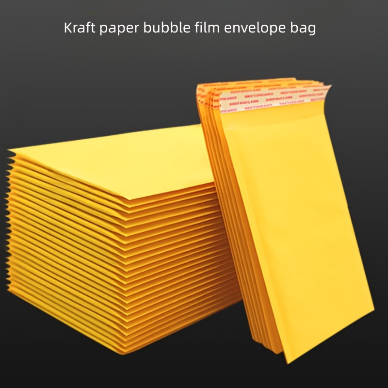 

30-piece Yellow Kraft Bubble Mailers - Thick, Waterproof & Shockproof Padded Envelopes For Secure Pieceaging And Mailing