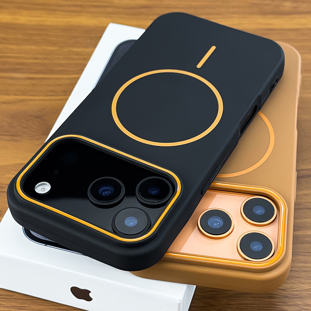 new luxury upgrade magnetic matte soft tpu case compatible with iphone 17 16 15 14 13 12 11 pro max 17  17pro 16pro 16  shockproof wireless charging back cover cases, phone protection,  , modern phone case,  , durable material,  , shockproof shell, protective cover, tech enthusiasts, smartphone owners Product details 0