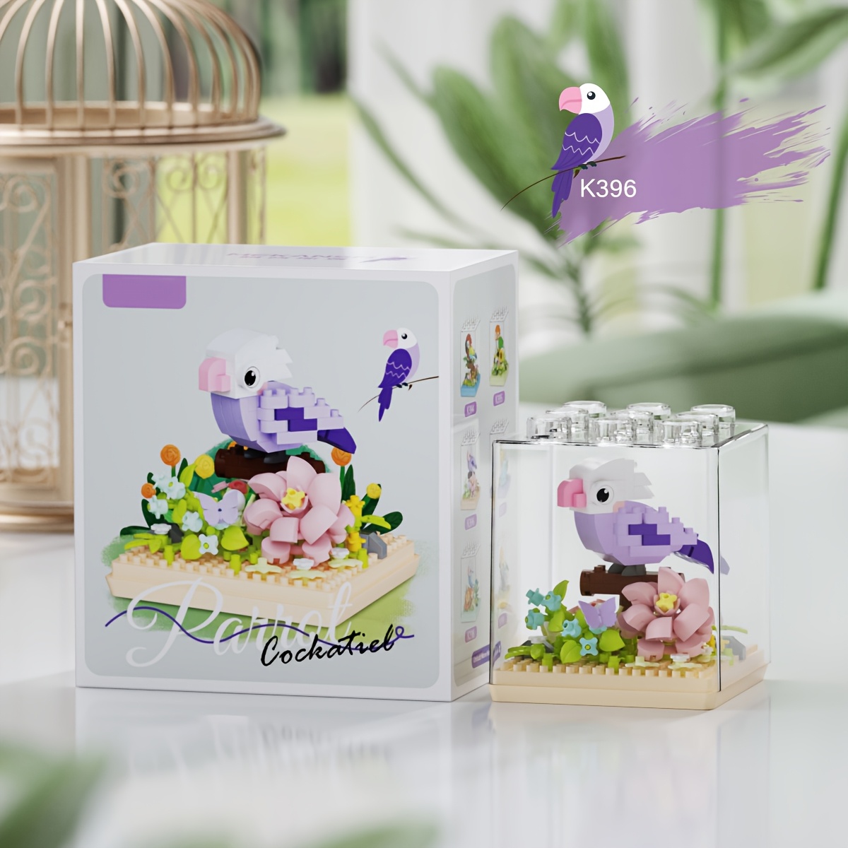 Image of Parrot Series Building Block Desktop Ornament Holiday Gift