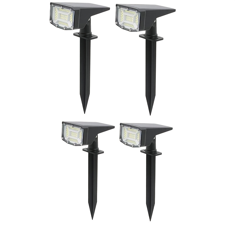 TEMU 4 Sets Solar Wall And Ground Lights, Solar Outdoor Lighting Fixtures, Upgraded 50 Leds, Solar Rechargeable Battery, Solar Spotlight, Induction