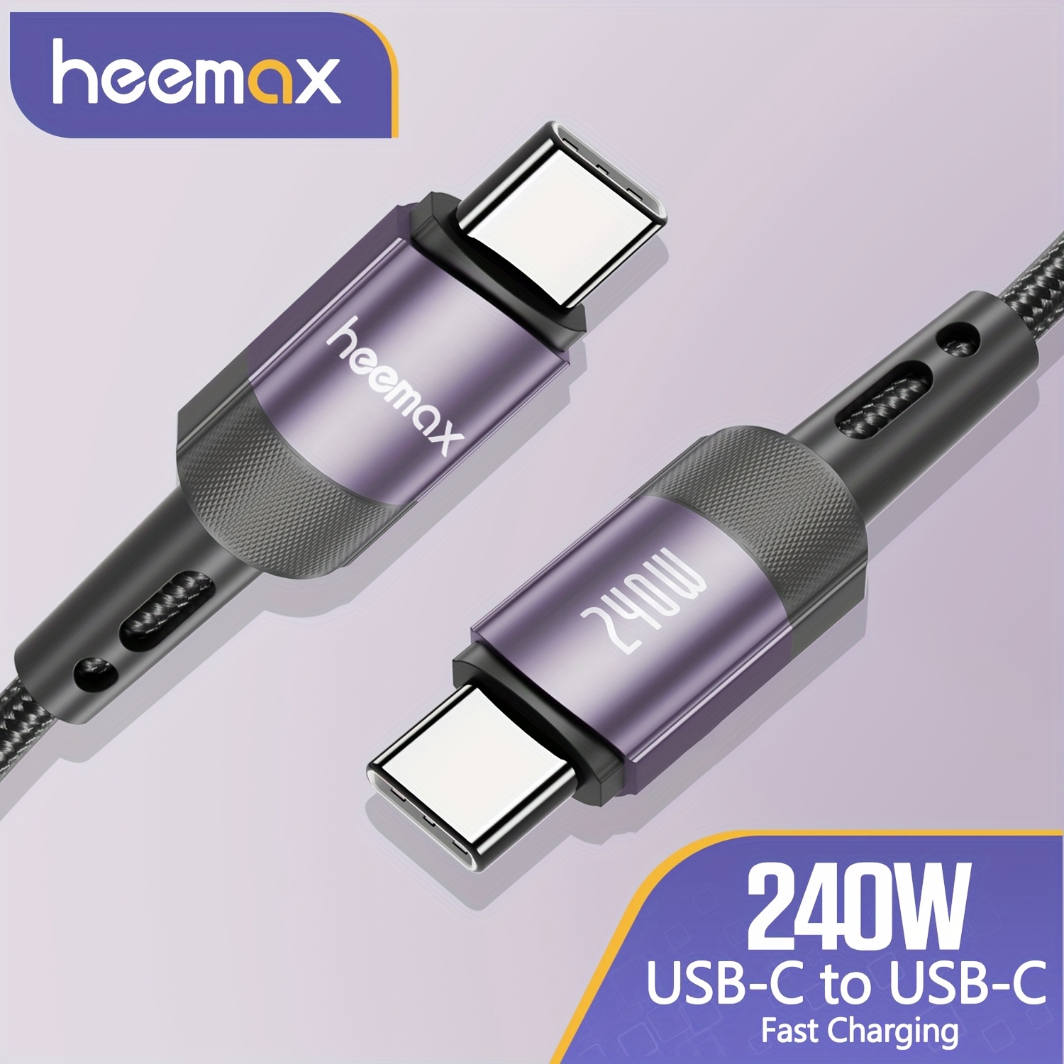 USB C to USB 240W Fast Charger Cable for iPhone 16/15 Series for Galaxy  S24/S23 Ultra for Moto for for Pixel, Type-C to Type-C Fast Ch