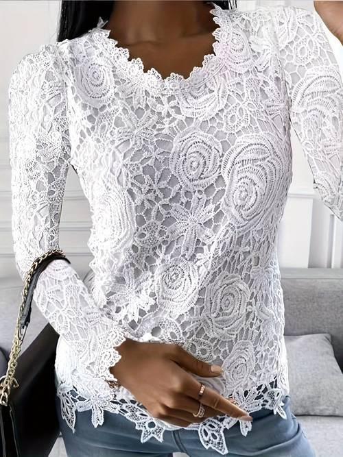 women long sleeve t shirts fashion lace casual shirts fit streetwear