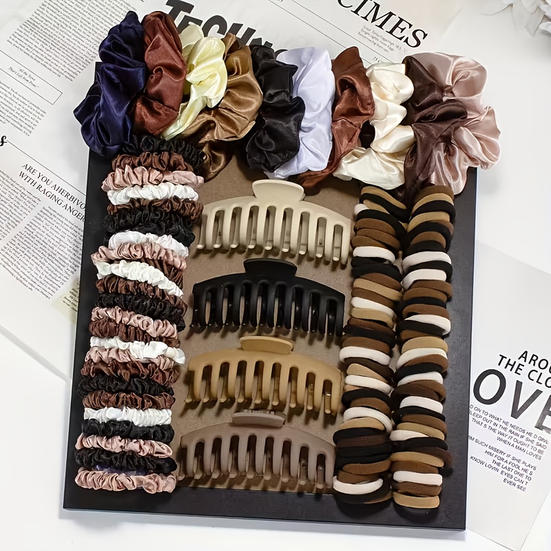 TEMU 117pcs Accessories Set, Headbands, Large Clips, Buns, And Hair Ties, Hair Accessories For , Hair Accessories For Women, Hair Accessories For