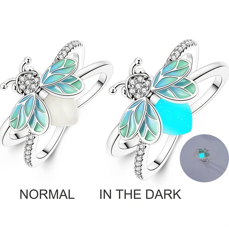 Women's Summer Night Glow Firefly Ring, Elegant Gift