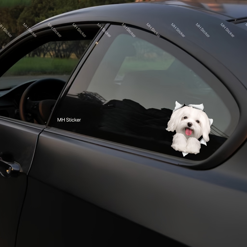 

Cute Decal 1pc, Vinyl Cartoon Sticker For Laptop, Car, Window, Wall, Bumper And Refrigerator, Single-use Irregular Matte Finish, Suitable For Plastic Surfaces
