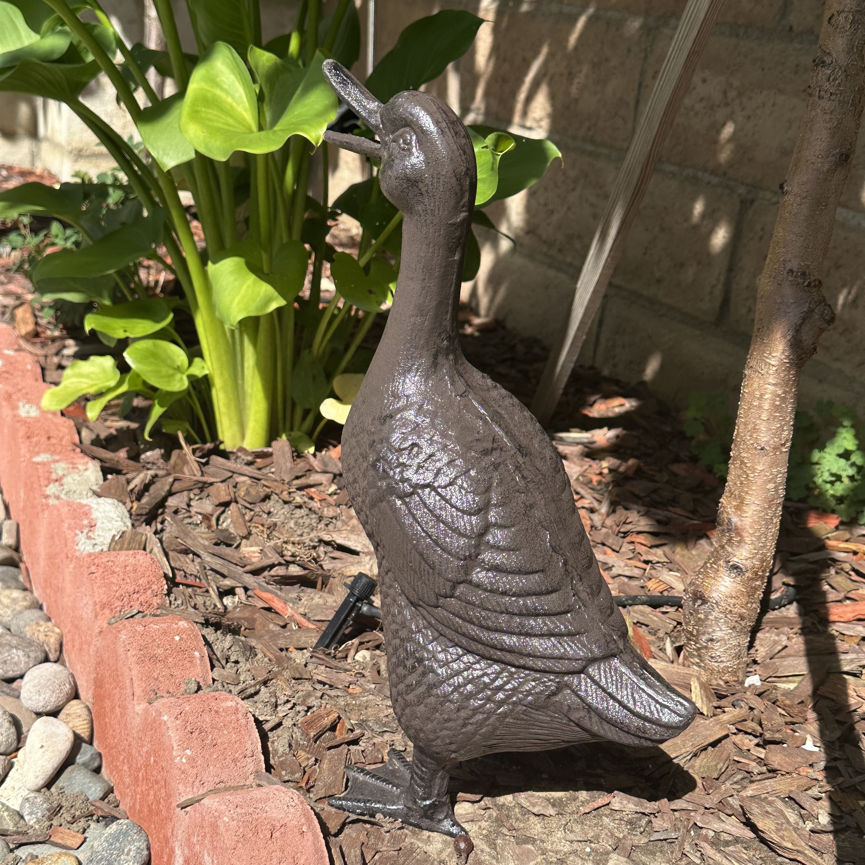 Ducks, Statue Ducks, Garden Ornament Ducks, Brown Rust Ducks, Outdoor