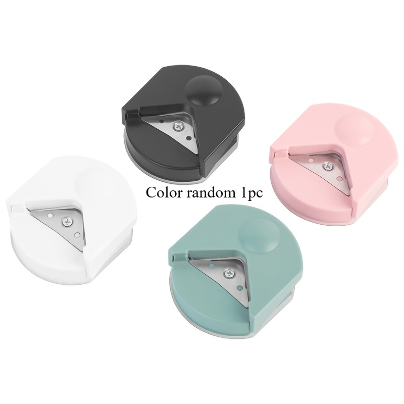 TEMU 1pc R4 Rounded Corner Random Color Cutting Tool, Suitable For Laminating Cards, Cardstock, Scrapbooks, And Crafts - 4mm Manual Paper Cutter -