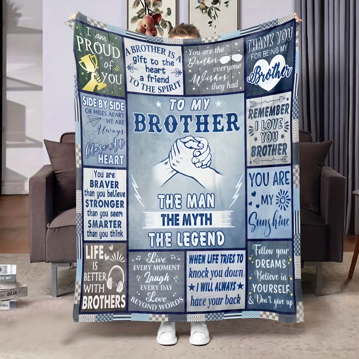 

Cozy Fleece Throw Blanket - Perfect Brother Gift From For Birthday, Father's Day, Christmas & Graduation - Use