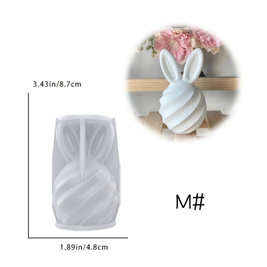 Clay Molds: Spiral Bunny Ornaments, Home Decor, Display Stands, Large, Medium, Small Rabbit Resin, Gypsum, Candle, Aromatherapy Silicone Molds